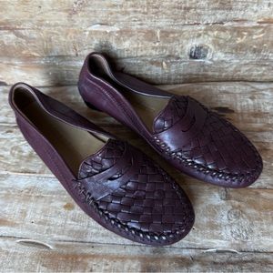 Robert Zur Petra Leather Woven Flats